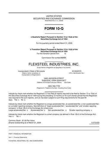 Vorschaubild Flexsteel Industries 10-Q Quartalsbericht  