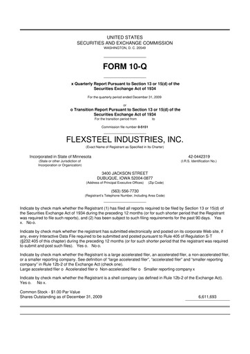 Vorschaubild Flexsteel Industries 10-Q Quartalsbericht  