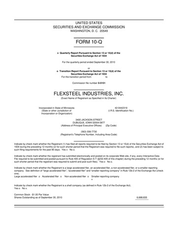 Vorschaubild Flexsteel Industries 10-Q Quartalsbericht  