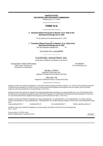 Vorschaubild Flexsteel Industries 10-Q Quartalsbericht 2016 