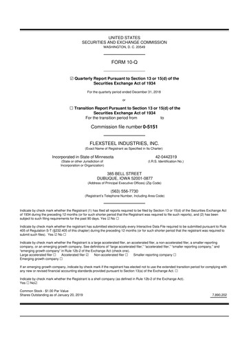 Vorschaubild Flexsteel Industries 10-Q Quartalsbericht 2019 