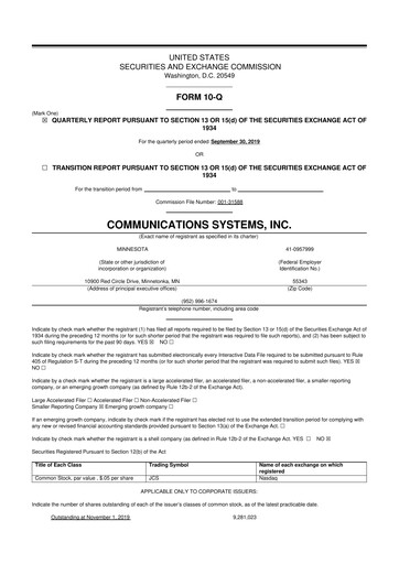 Thumbnail SUNation Energy Inc. 10-Q Quarterly Report FY2019 