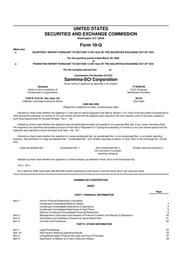 Vorschaubild Sanmina 10-Q Quartalsbericht  