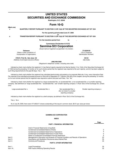 Vorschaubild Sanmina 10-Q Quartalsbericht  