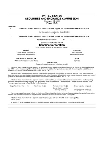 Vorschaubild Sanmina 10-Q Quartalsbericht 2018 