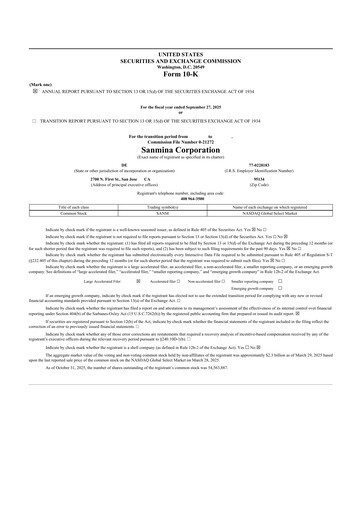 Thumbnail Sanmina 10-K Annual Report 2025