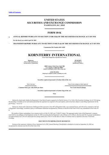 Thumbnail Korn Ferry
 10-K Annual Report 