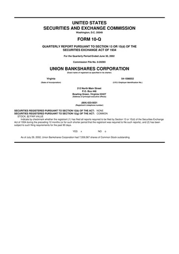 Vorschaubild Atlantic Union Bankshares 10-Q Quartalsbericht  