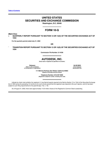 Thumbnail Autodesk 10-Q Quarterly Report FY 