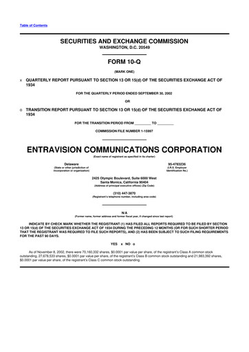 Thumbnail Entravision Communications
 10-Q Quarterly Report FY 