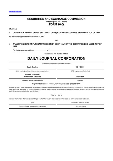 Thumbnail Daily Journal 10-Q Quarterly Report FY 