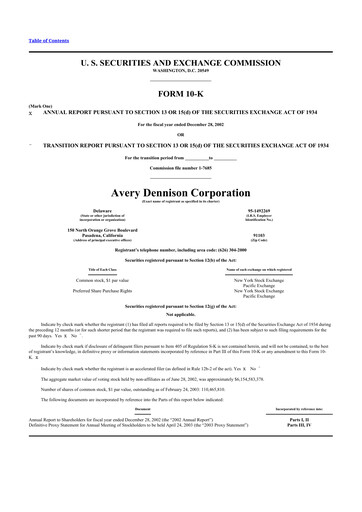 Thumbnail Avery Dennison
 10-K Annual Report 