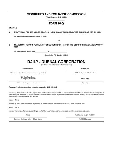 Thumbnail Daily Journal 10-Q Quarterly Report FY 