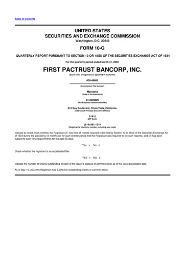 Thumbnail Banc of California 10-Q Quarterly Report FY 