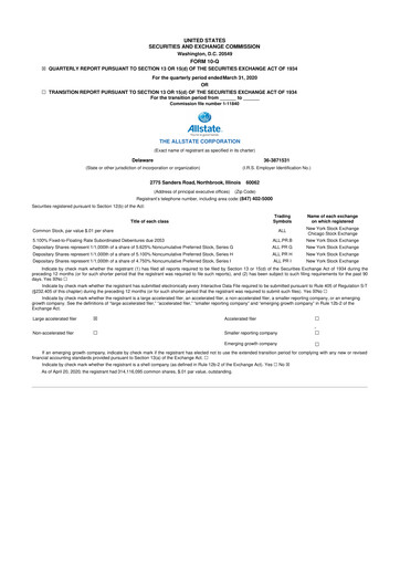 Vorschaubild Allstate 10-Q Quartalsbericht 2020 