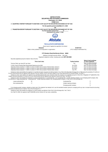 Vorschaubild Allstate 10-Q Quartalsbericht 2022 