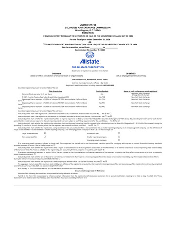 Vorschaubild Allstate 10-K Jahresbericht 2024