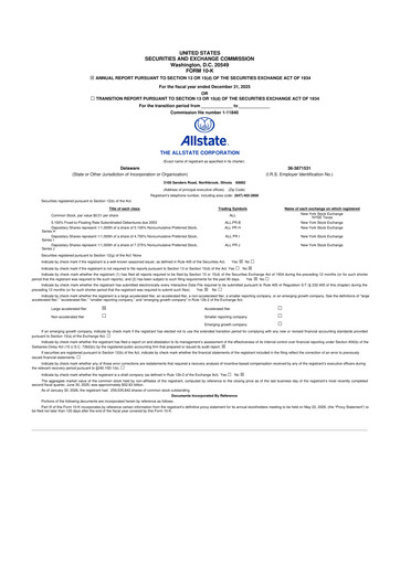 Thumbnail Allstate 10-K Annual Report 2025