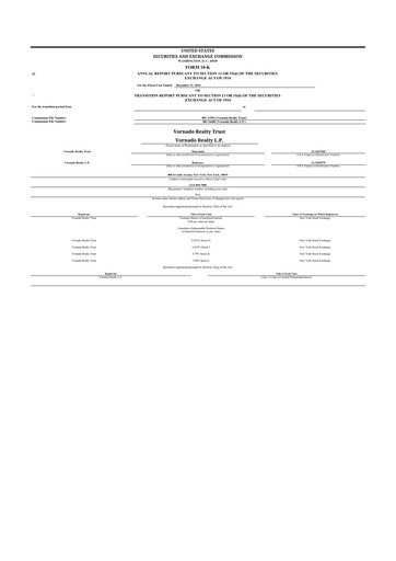 Thumbnail Vornado Realty Trust
 10-K Annual Report 