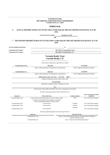 Thumbnail Vornado Realty Trust
 10-K Annual Report 