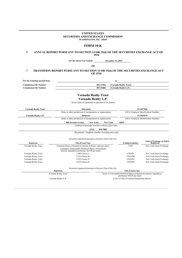 Thumbnail Vornado Realty Trust
 10-K Annual Report 2023