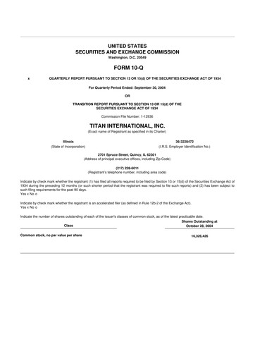 Thumbnail Titan International 10-Q Quarterly Report FY 