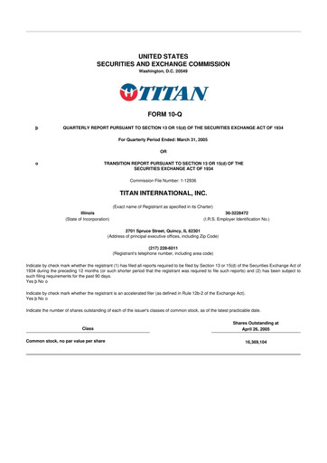 Thumbnail Titan International 10-Q Quarterly Report FY 