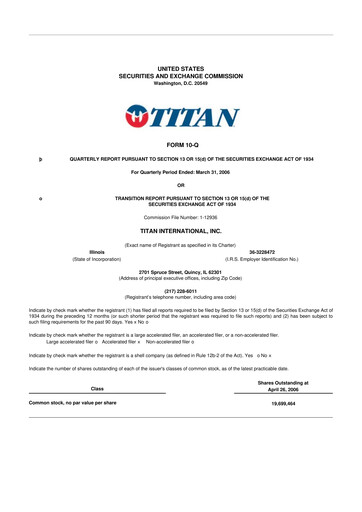 Thumbnail Titan International 10-Q Quarterly Report FY 