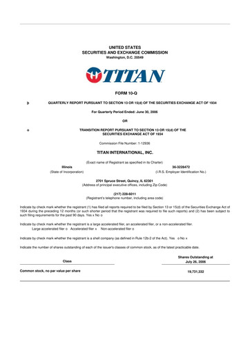 Thumbnail Titan International 10-Q Quarterly Report FY 