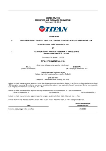 Thumbnail Titan International 10-Q Quarterly Report FY 