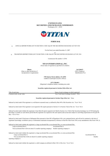 Thumbnail Titan International 10-K Annual Report 
