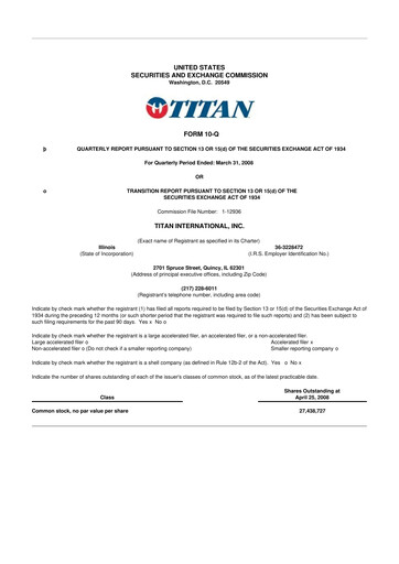 Thumbnail Titan International 10-Q Quarterly Report FY 