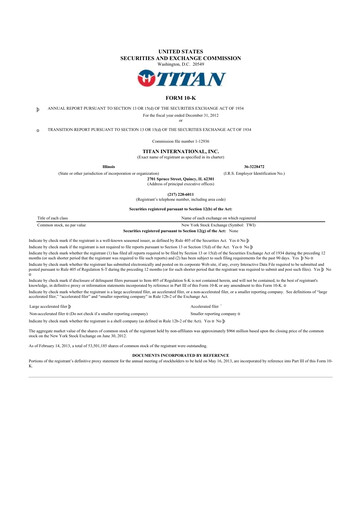 Thumbnail Titan International 10-K Annual Report 2012