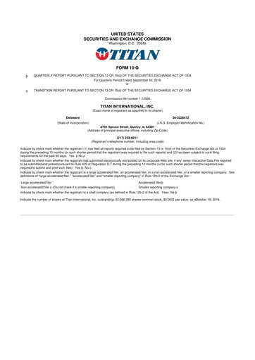 Thumbnail Titan International 10-Q Quarterly Report FY2016 