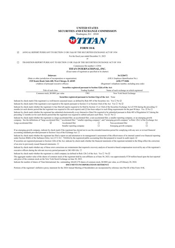 Thumbnail Titan International 10-K Annual Report 2023