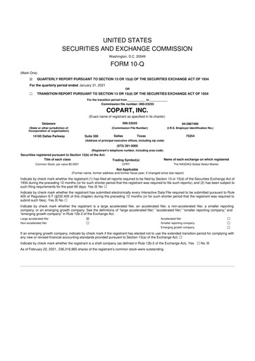 Miniature Copart
 10-Q Rapport trimestriel 2021 