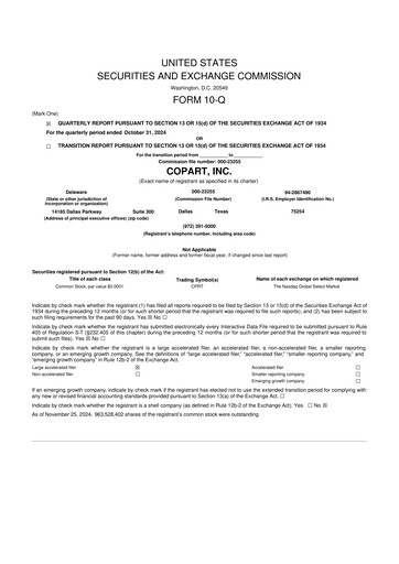Miniature Copart
 10-Q Rapport trimestriel 2025 