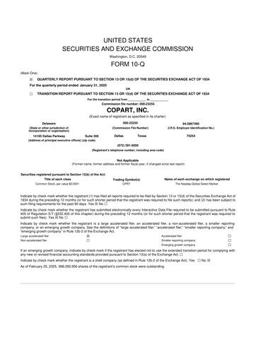 Miniature Copart
 10-Q Rapport trimestriel 2025 