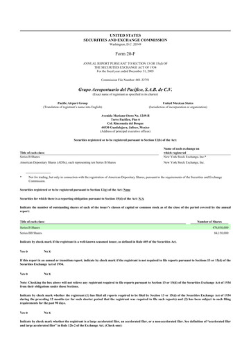 Thumbnail Grupo Aeroportuario del Pacífico
 20-F Annual Report 