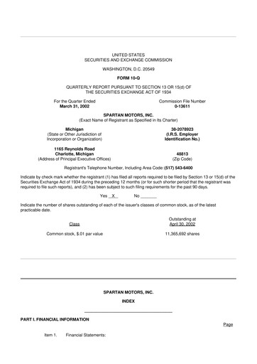 Thumbnail The Shyft Group 10-Q Quarterly Report FY 