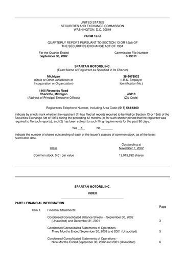 Thumbnail The Shyft Group 10-Q Quarterly Report FY 