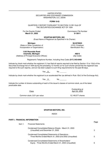 Thumbnail The Shyft Group 10-Q Quarterly Report FY 