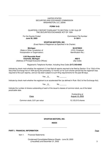 Thumbnail The Shyft Group 10-Q Quarterly Report FY 
