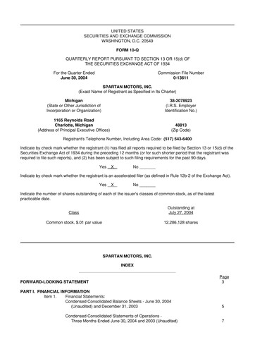Thumbnail The Shyft Group 10-Q Quarterly Report FY 