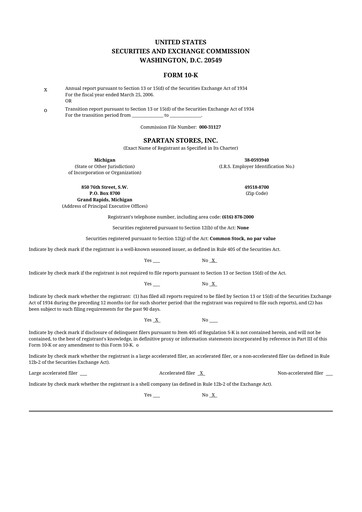 Thumbnail SpartanNash
 10-K Annual Report 