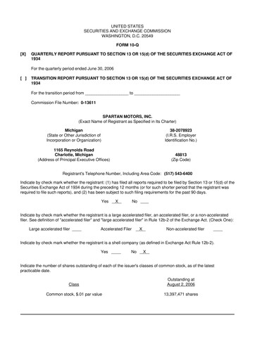 Thumbnail The Shyft Group 10-Q Quarterly Report FY 