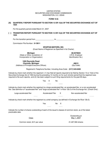 Thumbnail The Shyft Group 10-Q Quarterly Report FY 