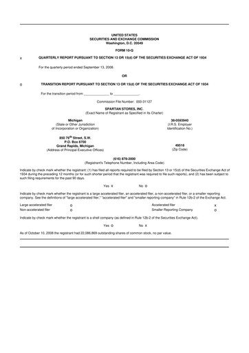 Thumbnail SpartanNash
 10-Q Quarterly Report FY 