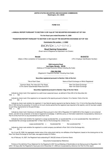 Vorschaubild Boyd Gaming
 10-K Jahresbericht 