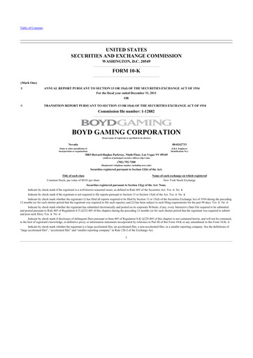 Thumbnail Boyd Gaming
 10-K Annual Report 2011